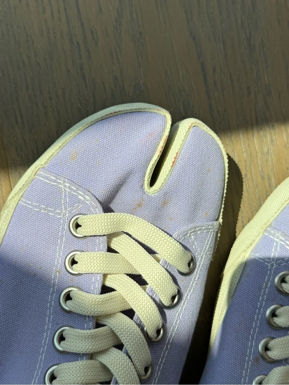 Maison Margiela Lavender Canvas Tabi Purple Sneakers